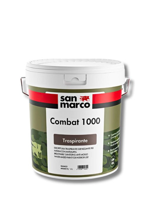 Idropittura Antimuffa COMBAT 1000 BIANCO - Lt 4 San Marco