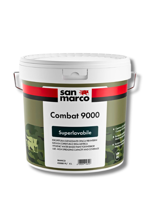 Idropittura Antimuffa COMBAT 9000 BIANCO - Lt 4 San Marco