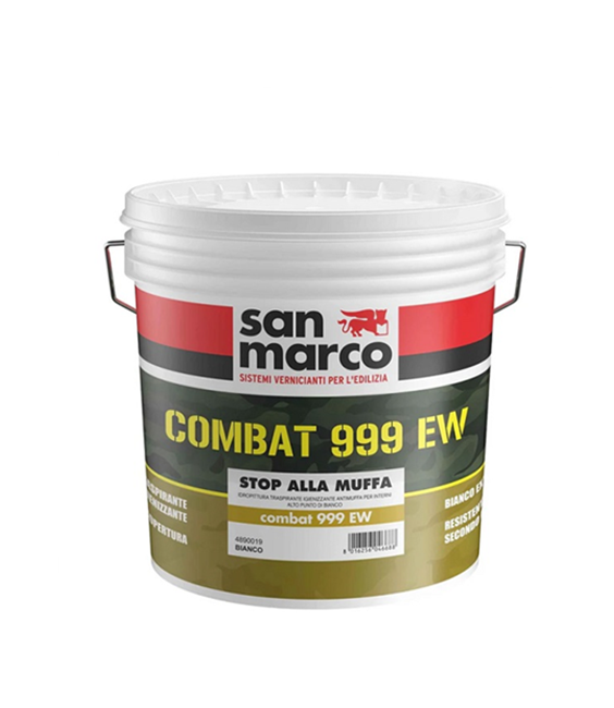 Idropittura Traspirante Antimuffa Combat 999 EW 4 Lt San Marco