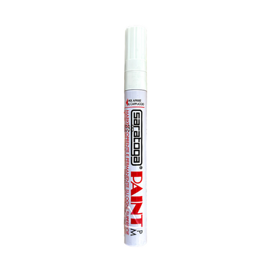 Marker coprente Pennarello PAINT Bianco Punta Media Saratoga