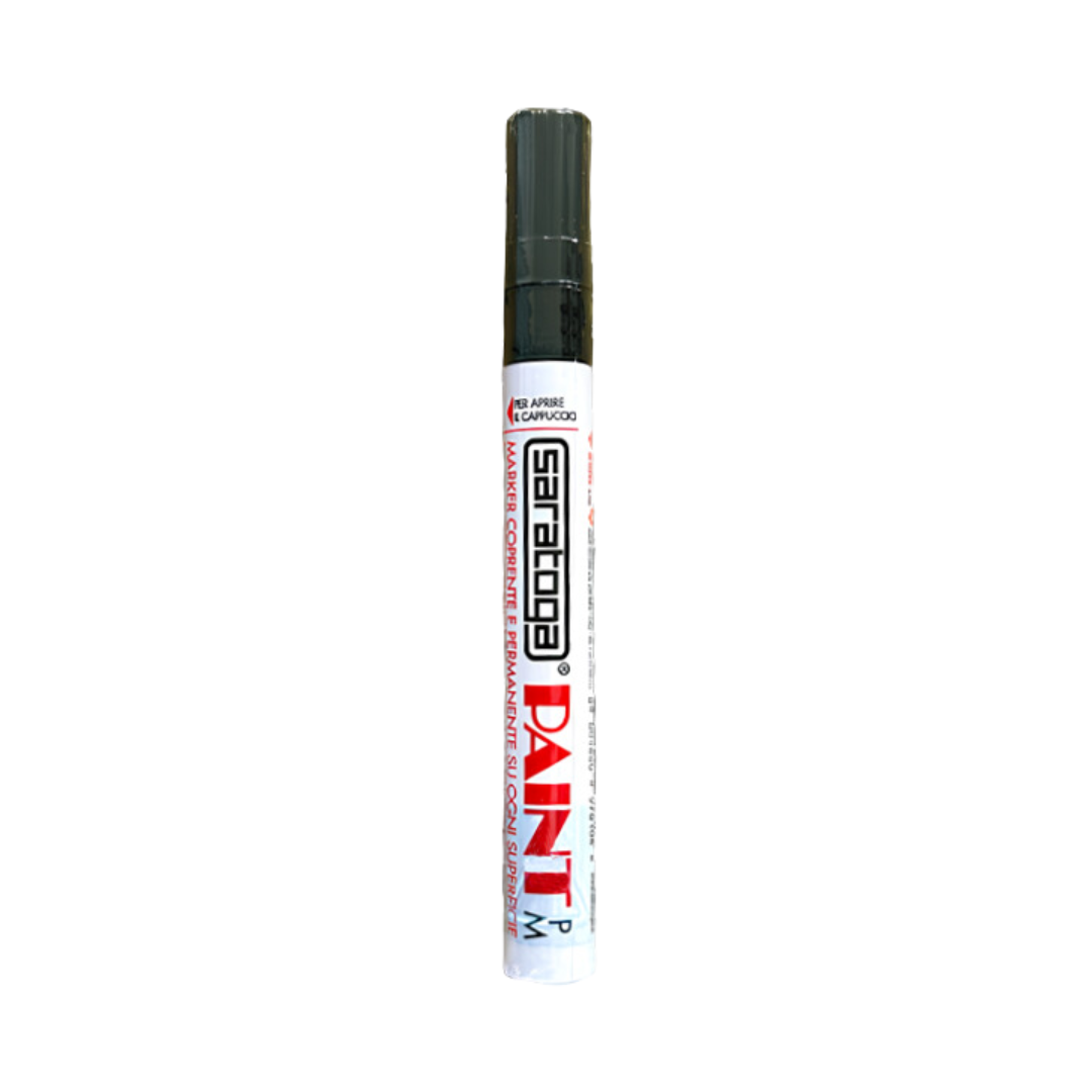 Marker coprente Pennarello PAINT Nero Punta Media Saratoga