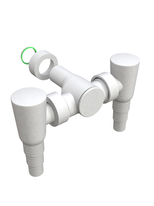 Sifone  Air-Ball Bianco Doppio Attacco per Lavatrice o Lavastoviglie