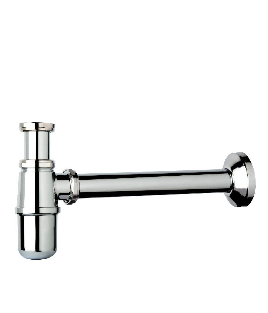 Sifone a Bottiglia in Ottone Cromato Per Lavabo e Bidet 1"1/4