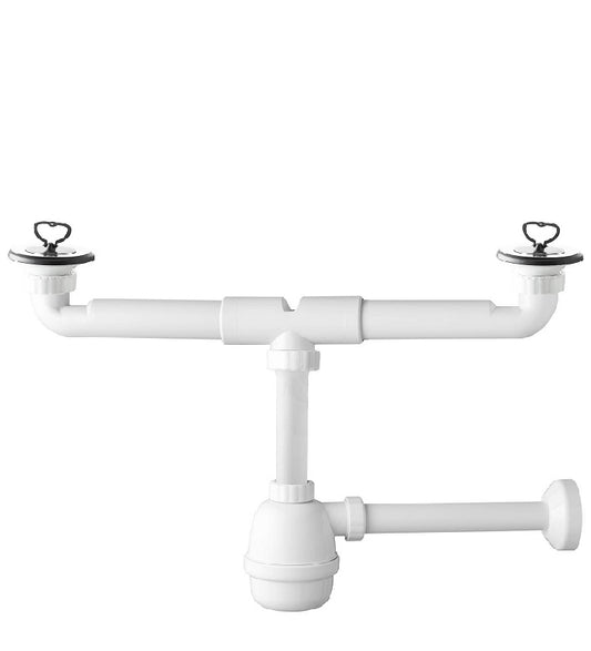 Sifone in Pvc 2 Vie Per Lavello 1"1/4