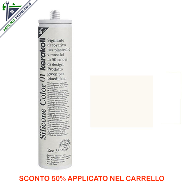 Silicone Color 01 Kerakoll  310 ml offerta fine scorte