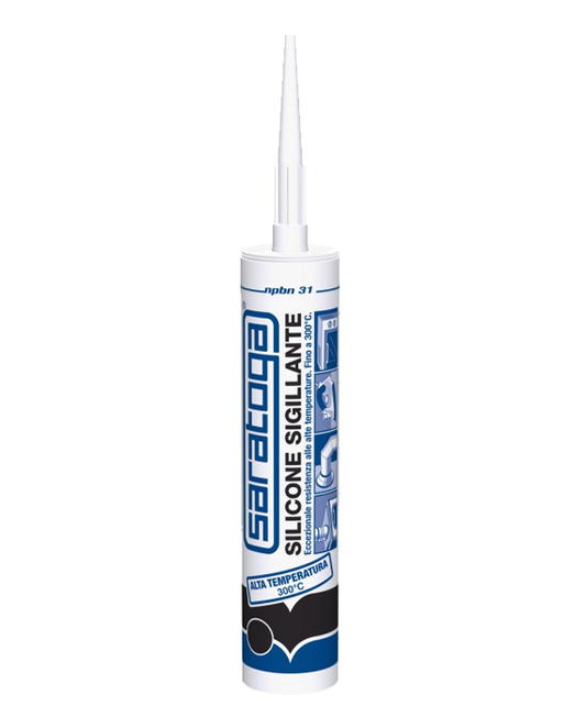 Silicone Sigillante Alta Temperatura Nero NPBN 280 ml Saratoga