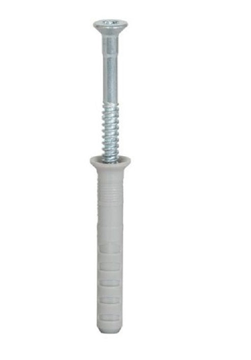 Tassello a percussione in nylon con vite a testa svasata Ø 6x60 mm