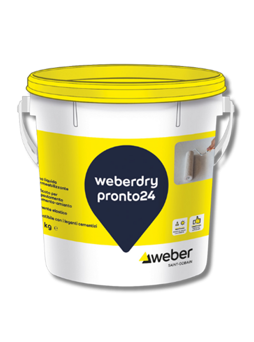 WEBERDRY PRONTO24 Grigio Kg 20 - Weber Guaina impermeabilizzante colorata