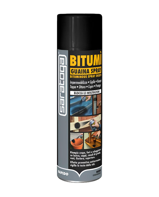 Guaina Spray BITUMI' Colore Nero 500 ml Saratoga
