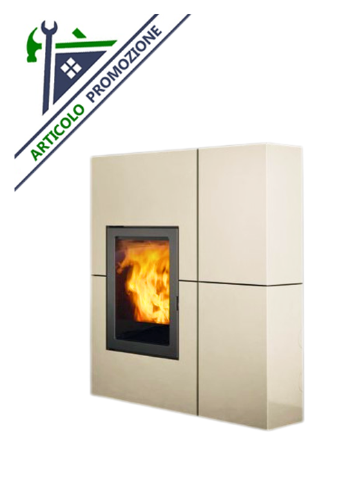 Stufa a pellet Blade H 12,1 kW - Bianco Panna - Edilkamin