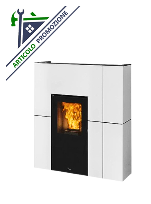 Termostufa a pellet Blade H 15 - struttura acciaio Bianco Opaco - Edilkamin