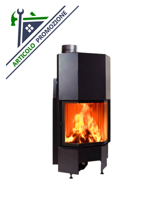 Camino a legna AirFire Prismatico 10 kW Edilkamin