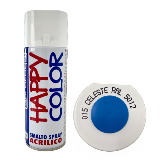 Bomboletta Spray Happy Color Acrilico 015 Celeste - RAL 5012 - 400 ml Saratoga