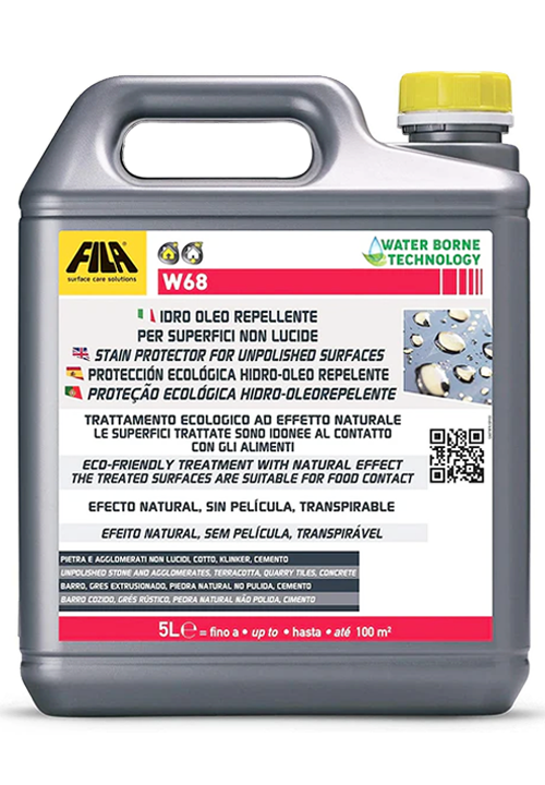 W68 Idro Oleo Repellente Antimacchia per Superfici non Lucide Lt 5 - Fila