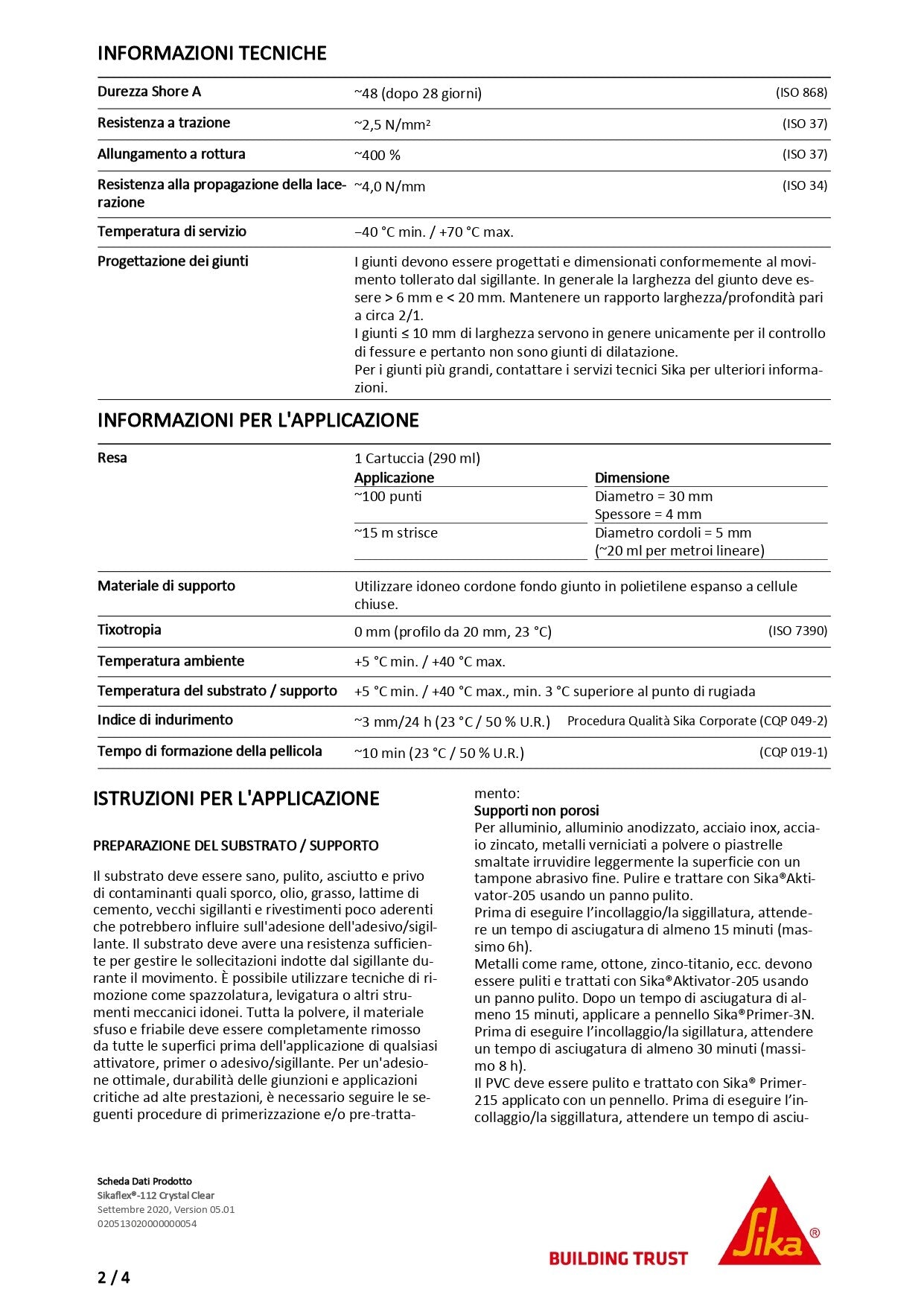 Sikaflex®-112 Crystal Clear Trasparente 290 ml Sika