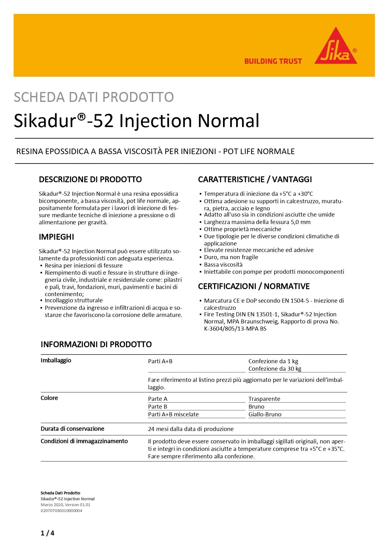 Sikadur-52 Injection Normal 1 Kg