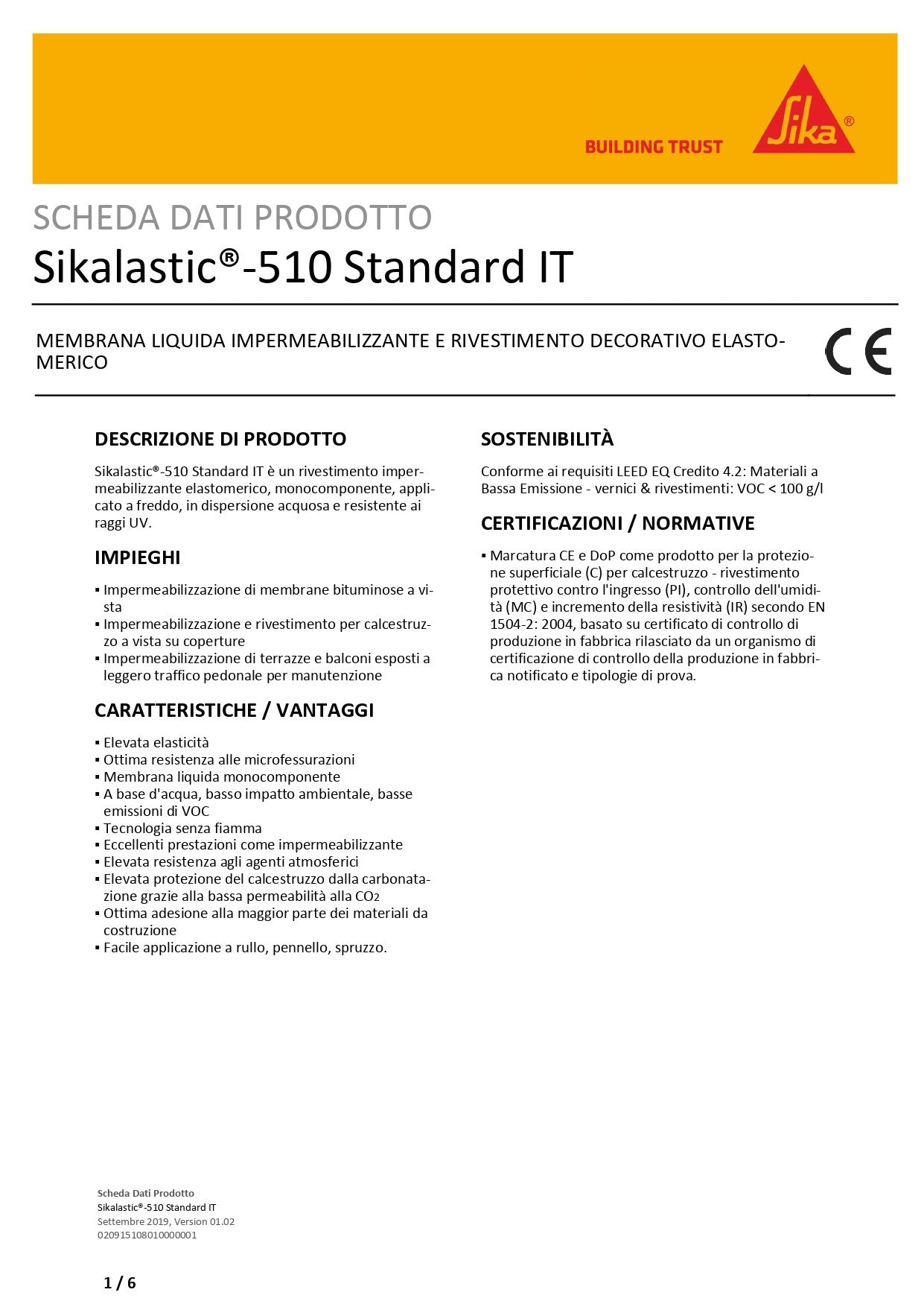 Sikalastic-510 Standard IT Grigio 5 Kg