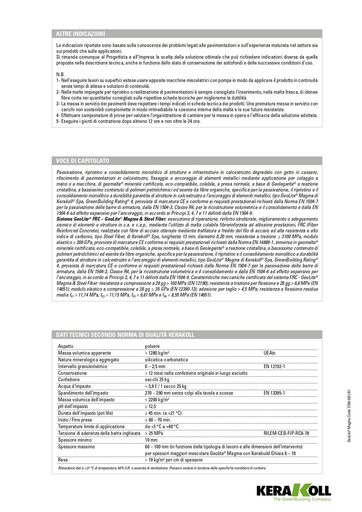 Geolite Magma 25 Kg Kerakoll
