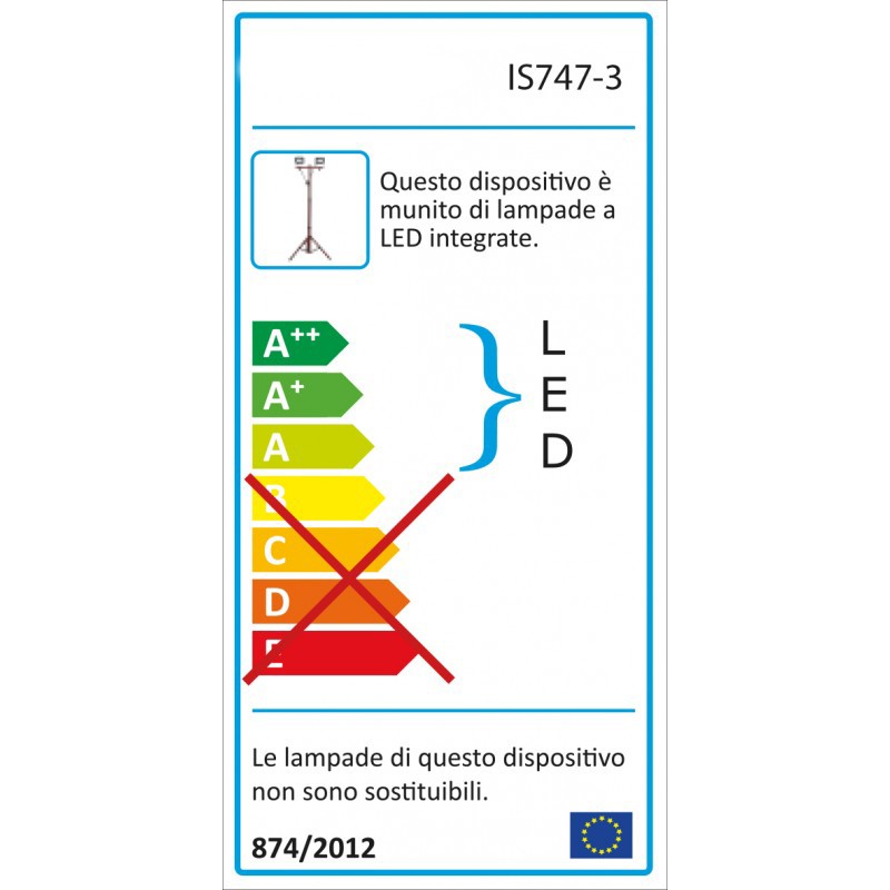 Proiettore Led con Treppiede 2X20W IP65