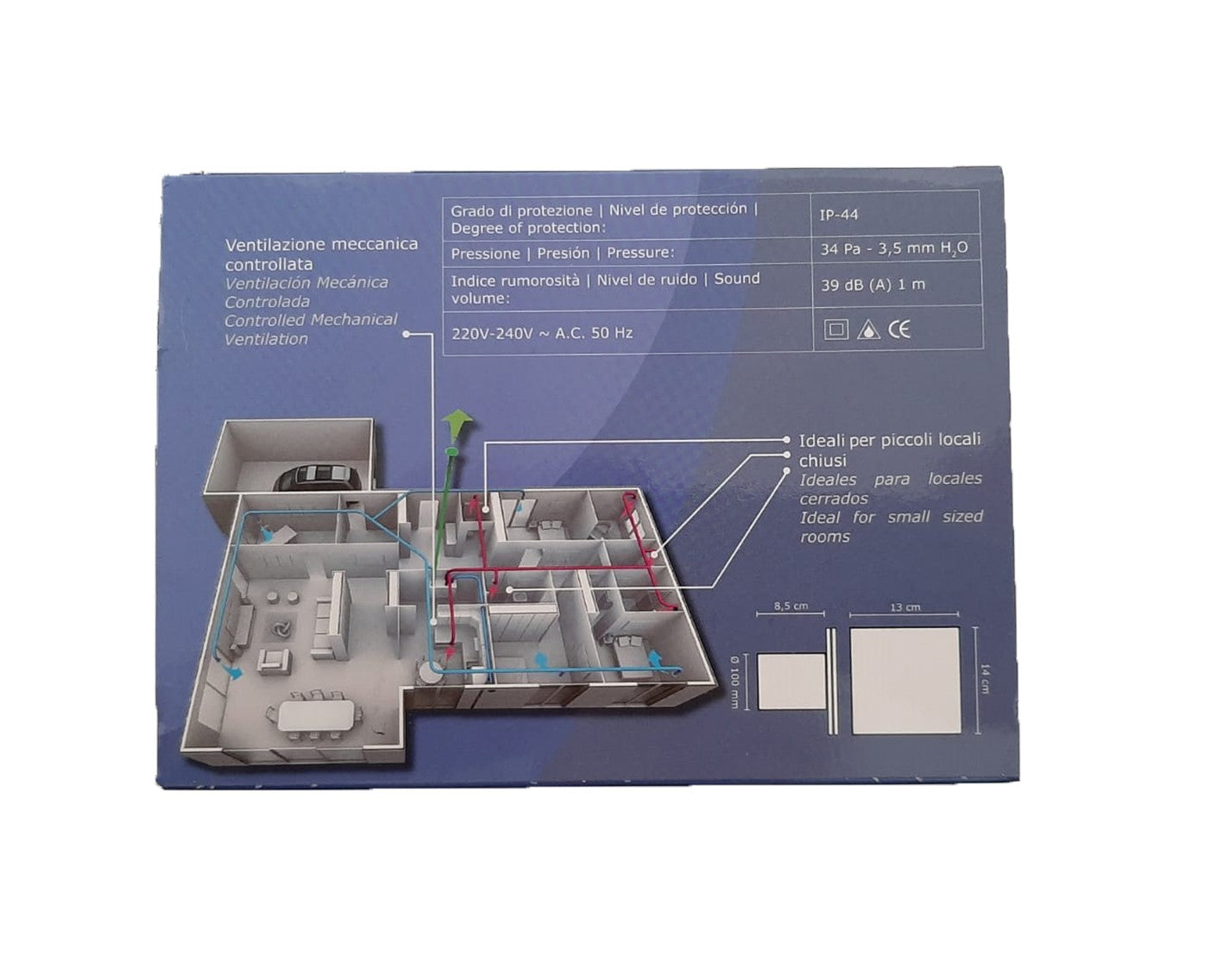 Aspiratore Elettrico Elicoidale Diametro 100 mm