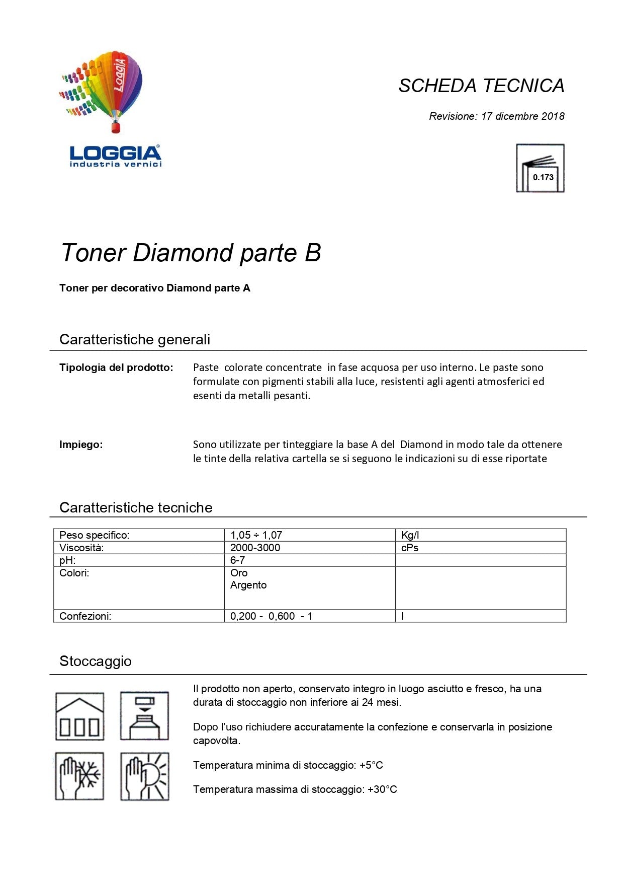 Diamond Toner Argento Parte B 0,200 Lt Loggia