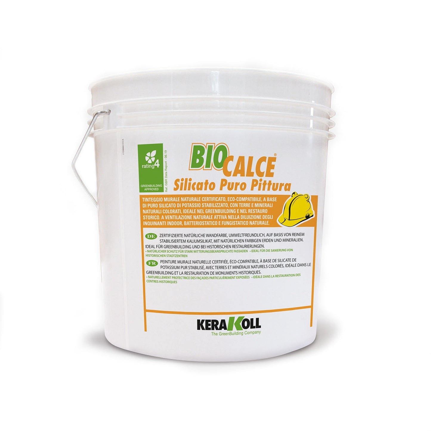 Kerakoll Biocalce Silicato Puro Pittura Bianco 14 Lt - Tinteggio murale naturale certificato ecocompatibile