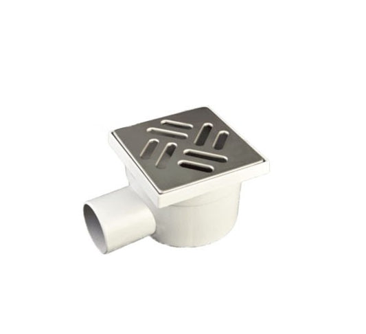 Chiusino 11,5X11,5cm con Scarico Telescopico e Griglia in Acciaio