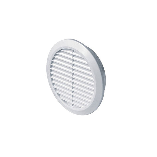 Griglia di Aerazione Tonda ad Incasso in Pvc Anti Insetti Diametro 80 mm