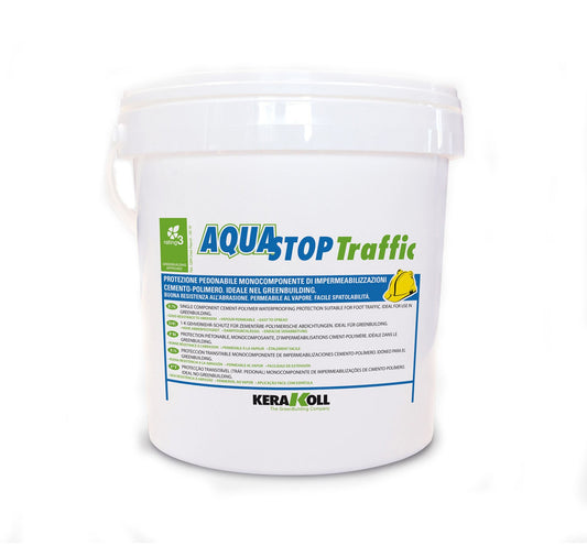 Kerakoll Aquastop Traffic 10 Kg - Rivestimento flessibile organico minerale ecocompatibile all'acqua per la protezione antiscivolo della gel-membrana
impermeabile Nanoflex No Limits