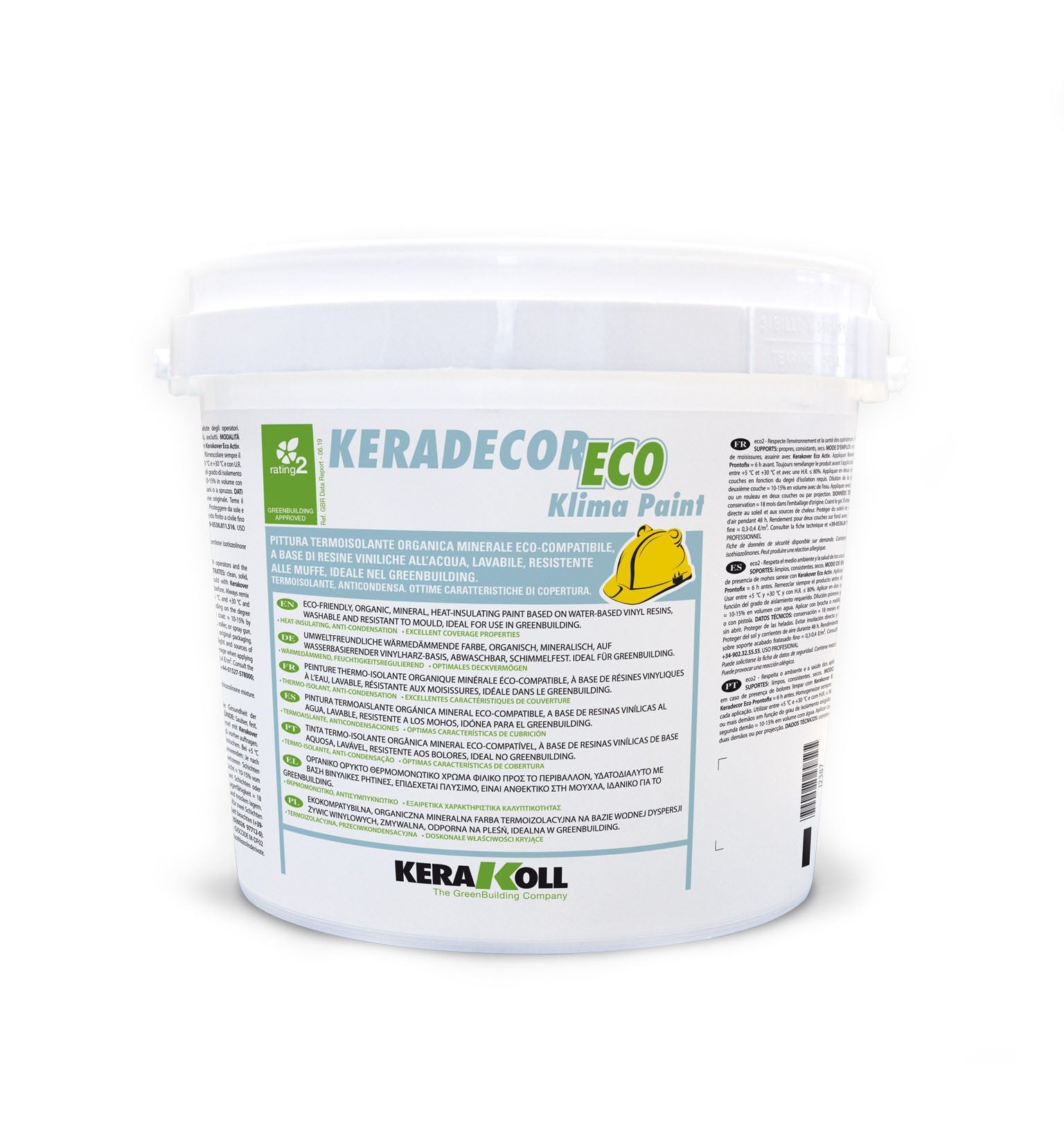 Kerakoll Keradecor Eco Klima Paint 4 Lt - Pittura termoisolante organica minerale, a base di resine viniliche all’acqua