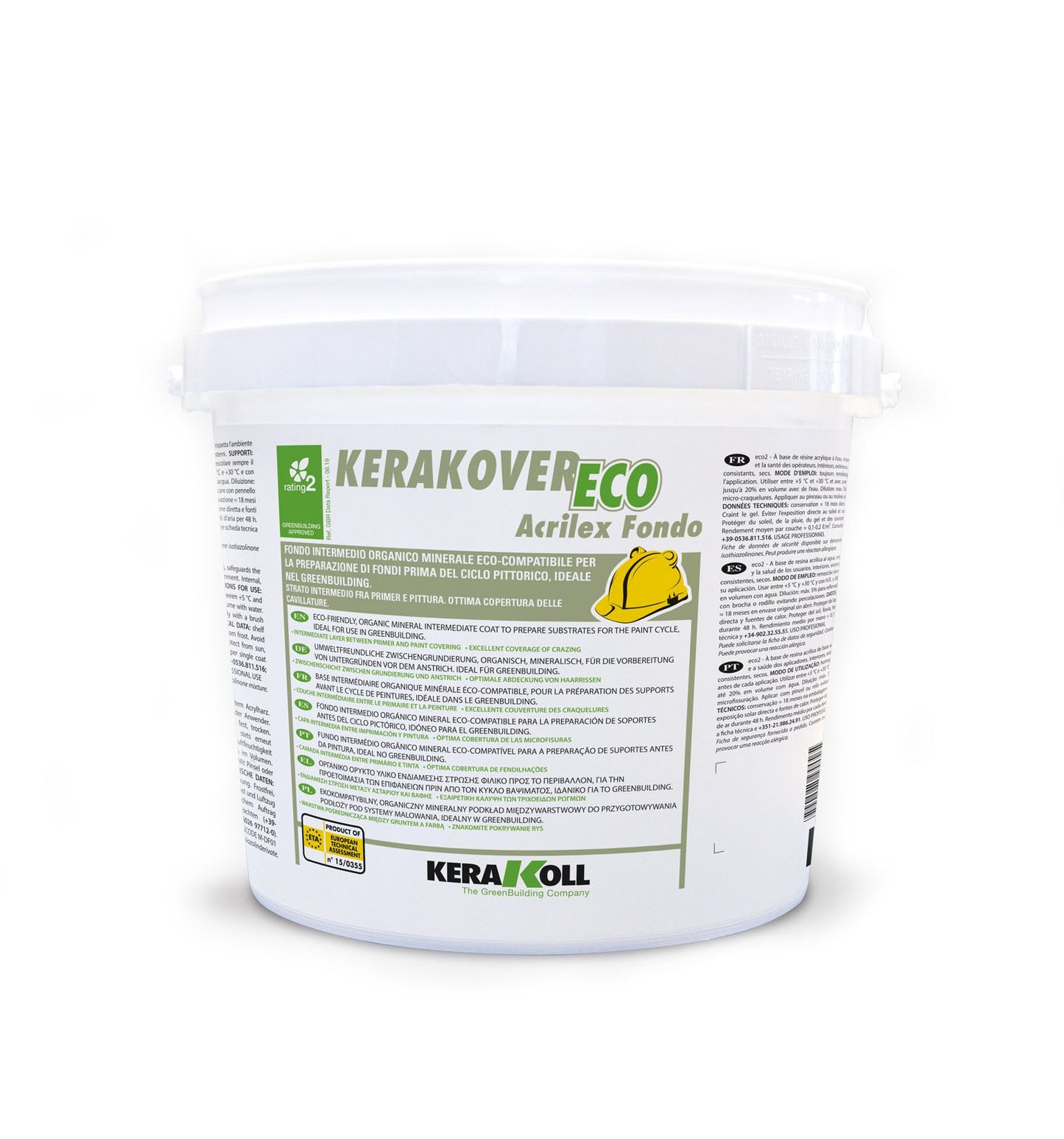 Kerakoll Kerakover Eco Acrilex Fondo - Fondo intermedio organico minerale eco-compatibile