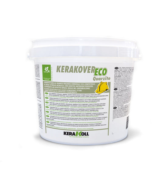Kerakoll Kerakover Eco Quarzite Bianco 4 Lt - Idropittura al quarzo organica minerale ecocompatibile
