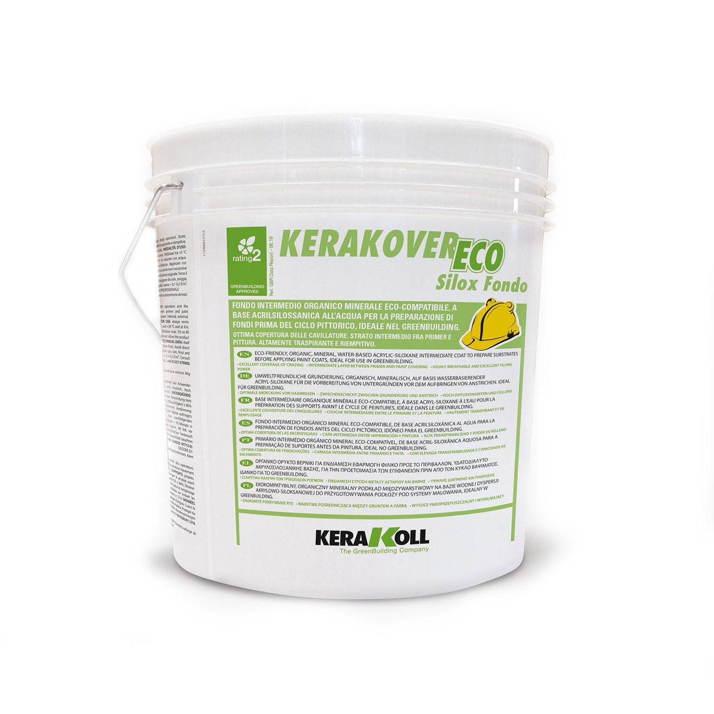 Kerakoll Kerakover Eco Silox Fondo 14 Lt - Fondo intermedio organico minerale a base di resine silossaniche all’acqua