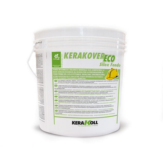 Kerakoll Kerakover Eco Silox Fondo 14 Lt - Fondo intermedio organico minerale a base di resine silossaniche all’acqua