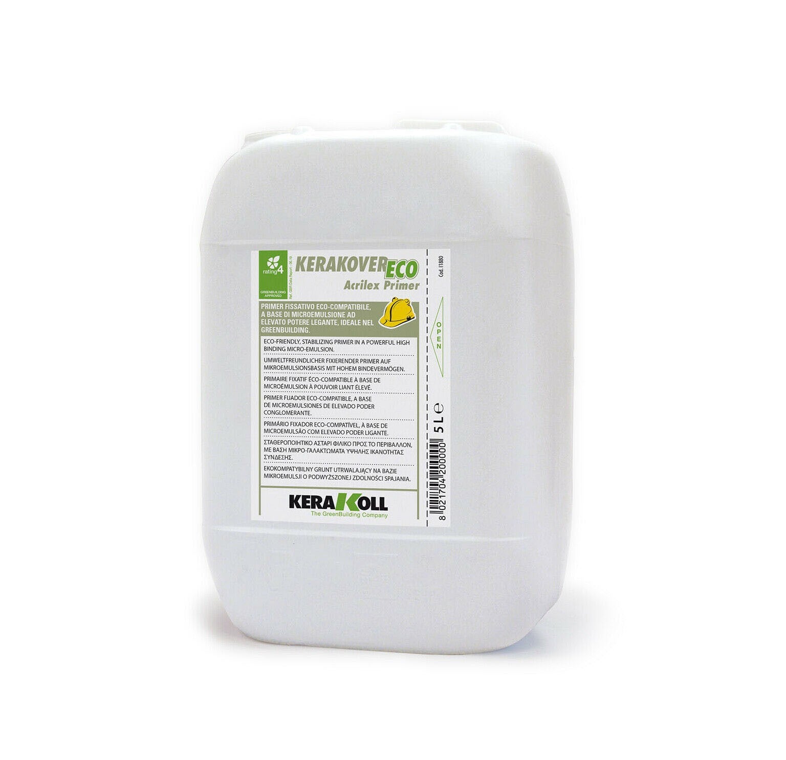 Kerakoll Kerakover Eco Acrilex Primer - Primer fissativo eco-compatibile, a base di microemulsione ad elevato potere legante