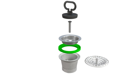 Piletta in Polipropilene e Inox Per Lavello Cucina 1"1/2