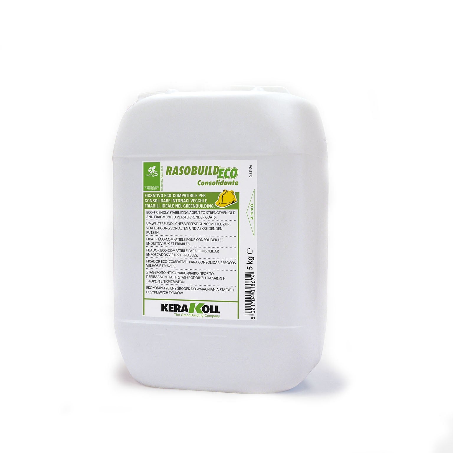 Rasobuild Eco Consolidante 5 Kg Kerakoll - Fissativo Eco-compatibile
