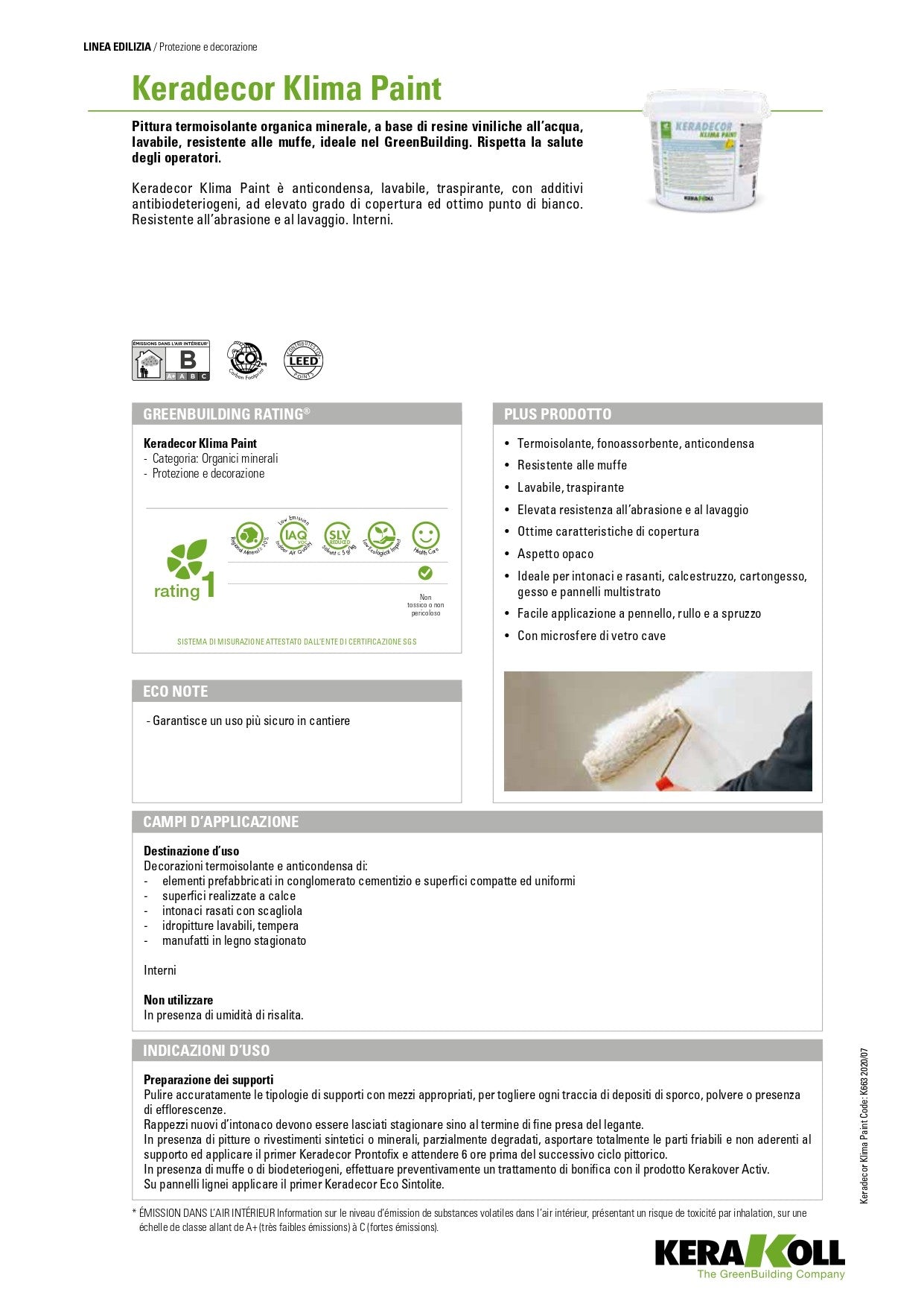 Scheda Tecnica Keradecor Klima Paint