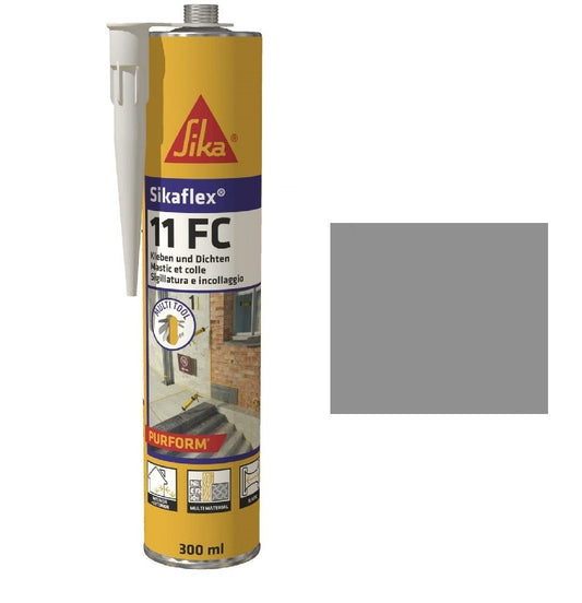Sikaflex®-11 FC Purform® Grigio Chiaro 300 ml Sika - Adesivo elastico multiuso e sigillante per giunti