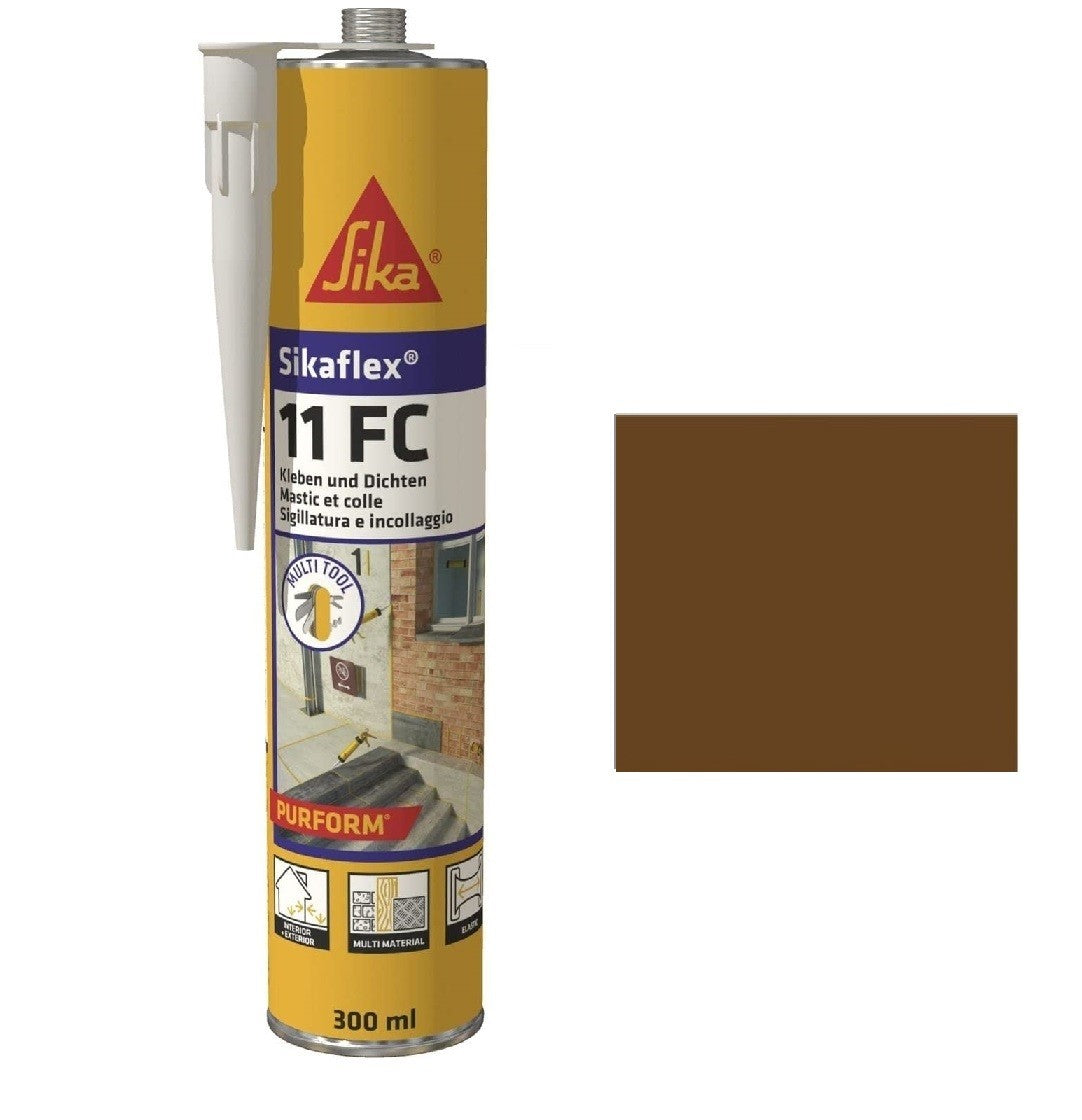 Sikaflex®-11 FC Purform® Marrone 300 ml Sika - Adesivo elastico multiuso e sigillante per giunti