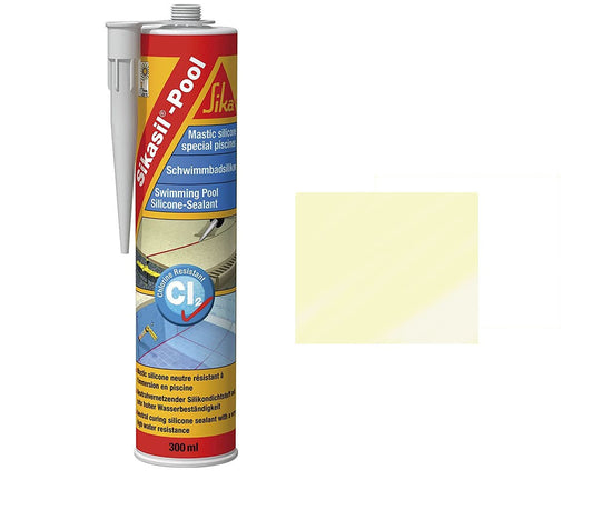 Sikasil® Pool Bianco 300 ml Sika® - Sigillante siliconico per piscine e aree permanentemente bagnate
